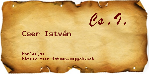 Cser István névjegykártya