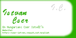 istvan cser business card